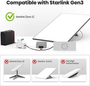 Starlink star3 Starlink güç dönüştürücü 12V için fabrika fiyat 3M devre kesici + dairesel pil terminali ile 57V 3A - Product Image 4