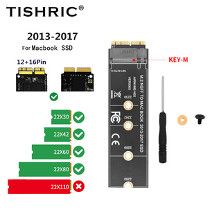 TISHRIC M.2 NGFF para <span class=keywords><strong>MAC</strong></span> <span class=keywords><strong>Book</strong></span> 2013-<span class=keywords><strong>2017</strong></span> SSD Riser Card M.2 Interfaz PCIE para Macbook <span class=keywords><strong>Pro</strong></span> <span class=keywords><strong>2017</strong></span> A1708 M.2 NVME KEY-M - Product Image 2