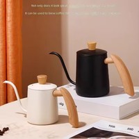 Cafetera de Acero Inoxidable 304, Tetera de Vertido con Boquilla Larga, Set para Preparar Café, 600 ml, para Uso Doméstico, Estilo Moderno y Elegante