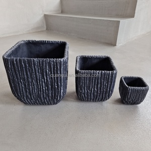 Wholesale Modern Eco-Friendly Fiber Cement <b>Square</b> Flower Pots Planters <b>for</b> Garden Shopping Mall & <b>Floor</b> Decoration - Product Image 1