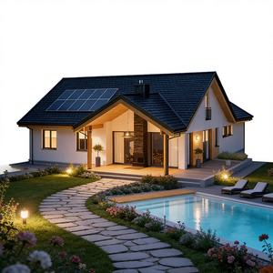 บ้านวิลล่าหรูหราทันสมัยโครงสร้างเหล็กเบา ทนทานต่อพายุเฮอริเคน มาตรฐานออสเตรเลียและนิวซีแลนด์ สร้างเร็ว เหมาะสำหรับอาคารสำนักงานและอพาร์ตเมนต์ - Product Image 1