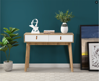 Console en bois blanc, mince/étroite, facile à nettoyer, design moderne pour salon, chambre, hôtel, bureau à domicile