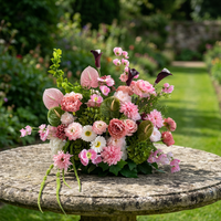 Boule de fleurs personnalisée rose pastel, bleue et jaune, faite à la main, centre de table floral en soie 5D pour mariage, douche nuptiale et fête d'anniversaire
