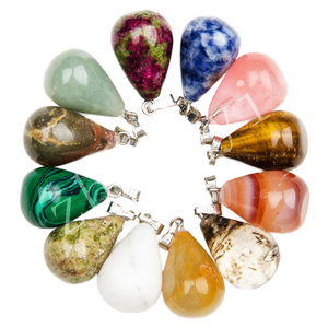 Collier avec pendentif en agate classique en pierre naturelle pour femmes, bijoux DIY - Product Image 1