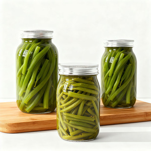 Bocaux en verre ronds Mason 750 ml 1000 ml 25 oz 32 oz vides pour caviar, cornichons, confiture, miel, <span class=keywords><strong>conserve</strong></span> alimentaire avec couvercle en métal - Product Image 1