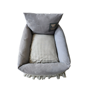 China lujo redondo mascota perro rectángulo <span class=keywords><strong>cama</strong></span> a prueba <span class=keywords><strong>de</strong></span> insectos gato acurrucarse <span class=keywords><strong>cama</strong></span> con ropa <span class=keywords><strong>de</strong></span> <span class=keywords><strong>cama</strong></span> <span class=keywords><strong>para</strong></span> perros pequeños medianos y grandes - Product Image 2