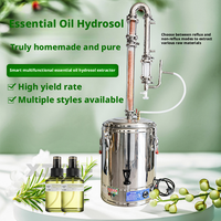 Distillateur d'huiles essentielles et d'hydrolats en acier inoxydable 15L, séparateur d'huile à double sortie, pour eau de rose et lavande, production domestique