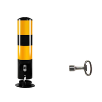 Barrières de circulation en acier du fabricant, colonnes de signalisation anti-collision fixes et réfléchissantes, colonnes de protection et d'avertissement de qualité supérieure pour la circulation