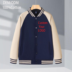 Veste de baseball universitaire unisexe à logo personnalisé, impression numérique respirante, taille plus, sweat-shirt sport à lettres, veste varsity - Product Image 1