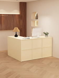 Mostrador de Recepción de Madera Sólida Ajustable para Tienda de Ropa Femenina, Peluquería, Yoga, Servicios de Belleza, Esquina de Caja - Product Image 3