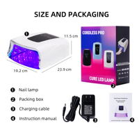 Yaqin Pro 86w Uv Led Nail Lamp 36 Led Puissantes pour un durcissement rapide et efficace des ongles en gel Outils Séchoir à ongles sans fil