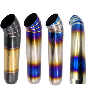 यूनिवर्सल रेसिंग टाइटेनियम नीले मफलर पॉलिश नीले पाइप 2.5 इंच इनलेट - Product Image 1