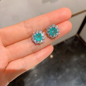 Hot Selling Eco-friendly Classic <b>Earrings</b> and Pendant <b>Set</b> Blue Copper Cubic Zirconia Non Tarnish Jewelry <b>Set</b> for Everyday Wear - Product Image 4