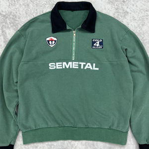 Sweat-shirt à capuche surdimensionné personnalisé avec impression OEM pour hommes, 100% coton, sweat-shirt lourd à fermeture éclair quart de tour - Product Image 5