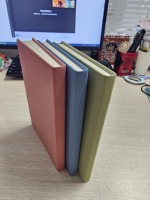 Carnet à couverture rigide en lin |   Carnet de croquis vierge en tissu en stock, prêt à être expédié, service de marquage à chaud de logo personnalisé