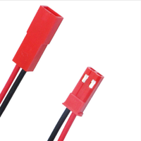 Kabel Daya 2 Pin Berulir dengan Soket Betina dan Konektor Sekrup, Kabel Merah Hitam untuk Kamera CCTV dan Suplai Driver LED