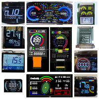 Écran d'affichage personnalisé du distributeur de carburant de voiture à vue complète Kilométrage et haut-parleur Écran d'affichage du véhicule Visualisation audio Type VA