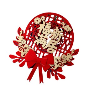 Décoration de maison Magpie, 40 cm, tissu rouge, à suspendre à la porte, cadeau de mariage porte-bonheur - Product Image 5