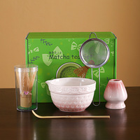Ensemble de fouets à matcha en céramique best-seller, 4/5/8 pièces, style Japandi écologique, coffret cadeau avec fouet en bambou