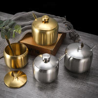 Offre Spéciale 304 acier inoxydable assaisonnement pot poivre sucre épices sel stockage conteneur cuisine Chili Sauce sel pot