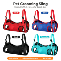 Hamac de toilettage pour animaux de compagnie en maille, pour chats et chiens, avec sangle réglable en nylon, vente en gros OEM ODM