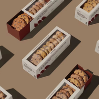 Boîte d'Emballage Personnalisée avec Logo Imprimé en Papier pour Biscuits, Boulangerie, Pain et Cookies