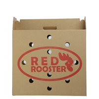 Boîte d'expédition rectangulaire personnalisée en carton ondulé robuste, gaufrée et recyclable, pour le transport de poulets vivants et d'œufs