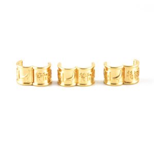 ハト鳥用印刷付きオープンゴールドリング在庫ありピジョンフットリングカスタマイズされた銅の外側の鳥のレッグバンド - Product Image 3