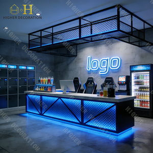 Comptoir de bar élégant et ergonomique pour café, internet et <span class=keywords><strong>jeux</strong></span>, avec mobilier de bar inclus - Product Image 5
