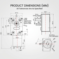 Moteur à engrenages à vis sans fin 12V CC CY370 à couple élevé 3Nm, moteur électrique à faible vitesse avec boîte de vitesses métallique pour machine d'automatisation de serrures intelligentes