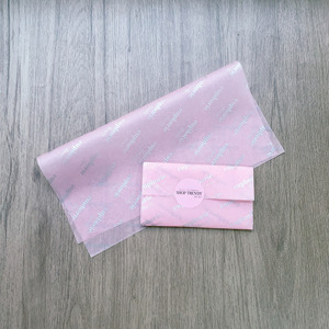 Customized Logo Printed 17gsm Pink Wrapping Tissue <b>Paper</b> Gift Packaging <b>Paper</b> Decoration <b>Packing</b> <b>Paper</b> - Product Image 3