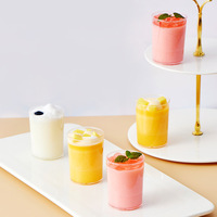 Vente en gros de gobelets en plastique PS transparents ronds de 100 ml (3 oz) pour gelée, pouding, yaourt, crème glacée, desserts