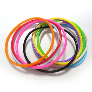 luminous colorful decoration lady hair band elastic silicone bracelet silicone jelly bracelet