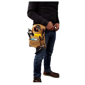 Heavy Duty Top Grain Leather Tools 10 Pocket Nail Tool Fastener Pouch with 2 <strong>Hammer</strong> <strong>Holders</strong> - Product Image 5