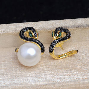 Accessoires DIY, pendentif serpent, support vide, 8-11 signes du zodiaque, serpent, argent S925, 5818, année du serpent, support vide pour boucles d'oreilles, fabrication de bijoux - Product Image 2