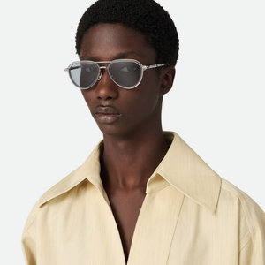 Bottega BV Geometric Double Bridge Sunglasses Lightweight Frame Stylish Shades for Daily Travel Driving Veneta - Product Image 2