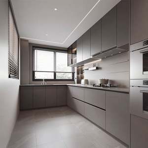 Gabinete de cocina de alta gama contemporáneo chapa de madera gabinetes de cocina muebles de diseño - Product Image 6