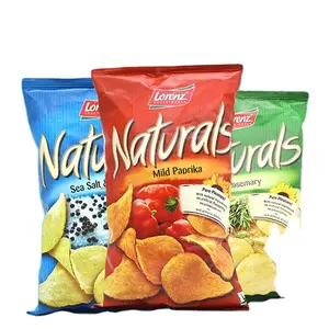 Bolsas selladas de embalaje para alimentos, embalaje personalizado de alta calidad para aperitivos, patatas fritas, Centro trasero