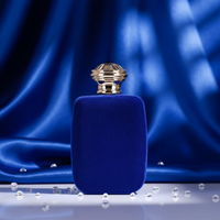 Botellas de Perfume de Vidrio de Lujo Personalizadas, 100 ml, Cuadradas, Mate, con Serigrafía y Grabado, Vacías, Recargables, con Tapa Dorada
