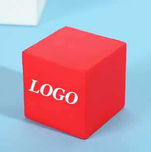 High Quality Custom Handheld Decompression PU Foam Right Angle Square Pressure Ball Simple Design Reactive Business Promotions - Product Image 1