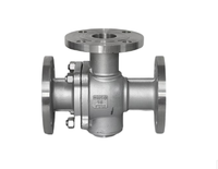 Carp Journey Q45 صمامات كروية يدوية ثلاثية الاتجاهات من النوع T بشفة، من الفولاذ المقاوم للصدأ 304/316، DN15-DN200، OEM، للمياه العادمة والطين عالية الضغط