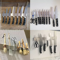 Vente en gros d'accessoires pour couteaux de cuisine porte-couteaux magnétique bande en acier inoxydable porte-couteau magnétique 16 pouces