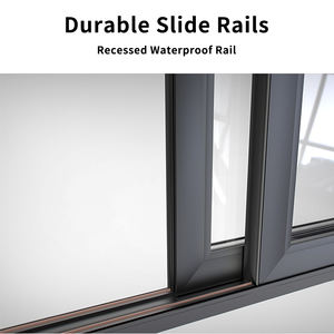 تصميم ثلاثي مصنفر على الطراز الفرنسي من يوكو ، تصميم مزجج مزدوج للفنادق ، باب منزلق مع شواية - Product Image 5