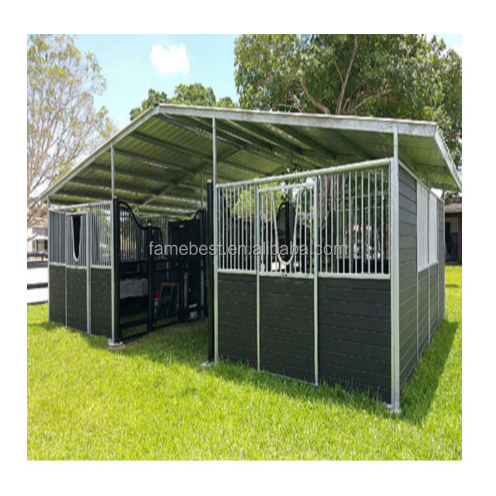 Temporary Horse Stables with Shelfter with
