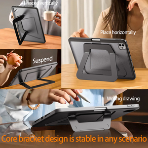 Mô hình bán chạy nhất cho <span class=keywords><strong>iPad</strong></span> Pro M4 M5 11 inch các tính năng được xây dựng trong có thể gập lại kim loại đứng chống sốc TPU trường hợp máy tính bảng - Product Image 4