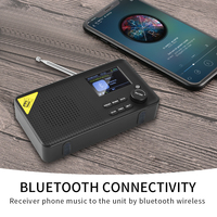 Radio DAB/DAB+ avec sélection de neuf langues, 2000 mAh, AUX, écran LCD de 2,4 pouces, haut-parleur intégré, Bluetooth sans fil