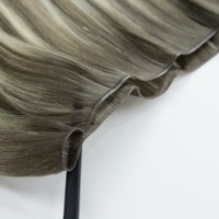 Extensions de cheveux Genius Weft invisibles et sans couture, fines, en cheveux vierges européens Remy, pouvant être coupées