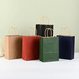 Bolsas de Papel Kraft Desechables Reciclables Ecológicas con Asas para Compras Minoristas y Tiendas de Conveniencia - Product Image 3