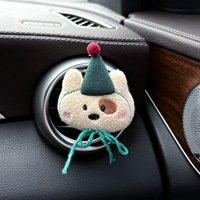 Diffuseur d'air pour voiture : Clip décoratif pour grille d'aération, figurine d'animal en peluche mignonne pour l'intérieur de la voiture