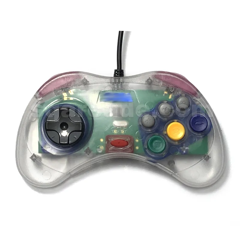 Controller Video Game Saturn SS USB Wired Gamepad Transparent High Quality Wired Game Controller Saturn Joystick Handle